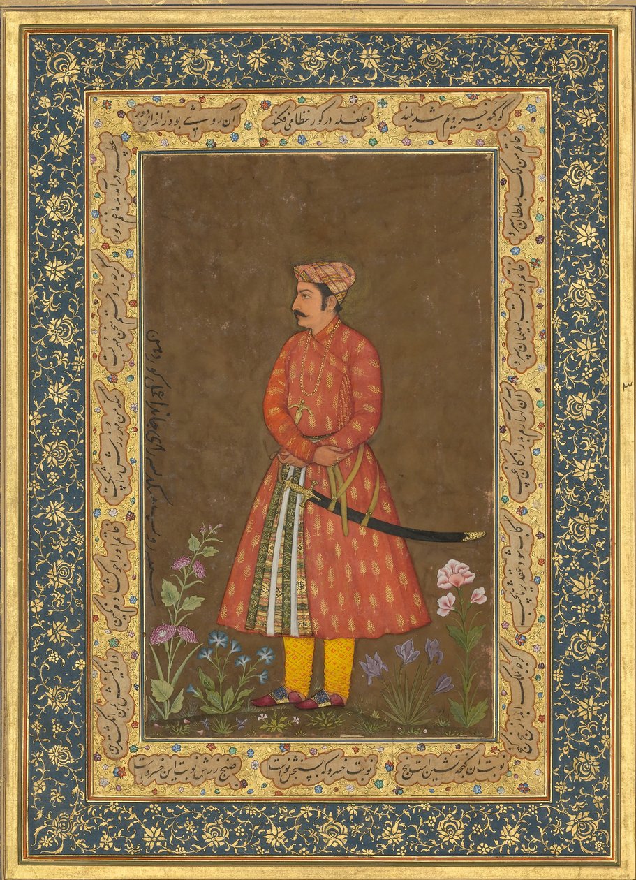 Rup Singh portréja, Folio a Shah Jahan albumból, verso: kb. 1615-20, recto: kb. 1500 alkotó: Govardhan