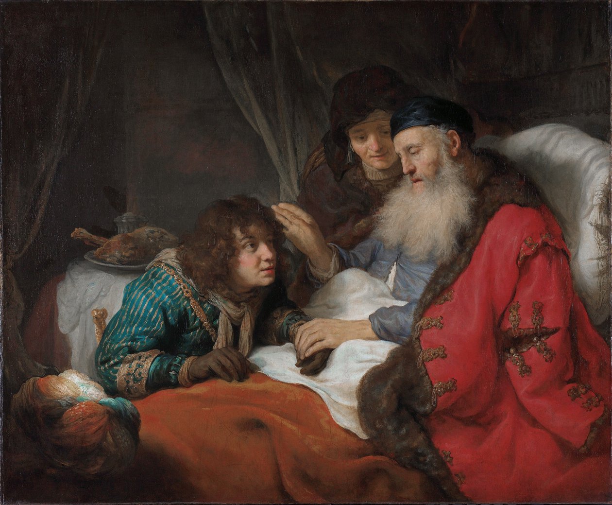 Izsák megáldja Jákobot alkotó: Govert Flinck
