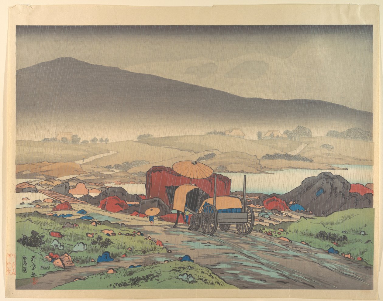 Eső Yabakeiben alkotó: Goyo Hashiguchi