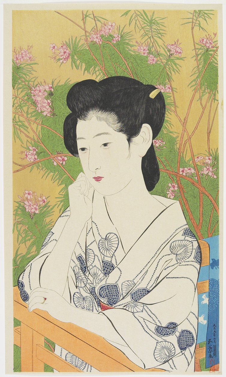 Egy Hot Springs fogadóban, 1920. július alkotó: Goyo Hashiguchi