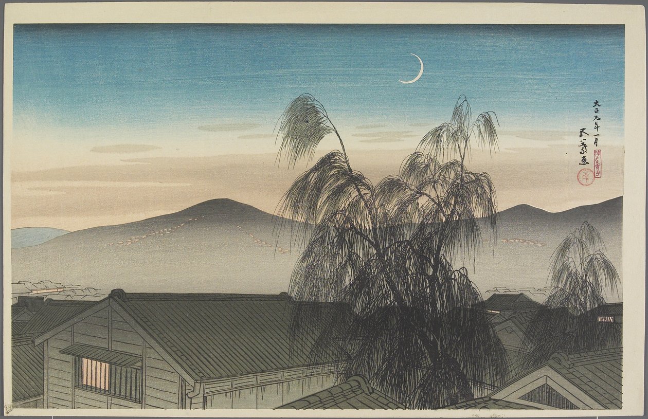 Esti Hold Ko_be felett, 1920. január alkotó: Goyo Hashiguchi