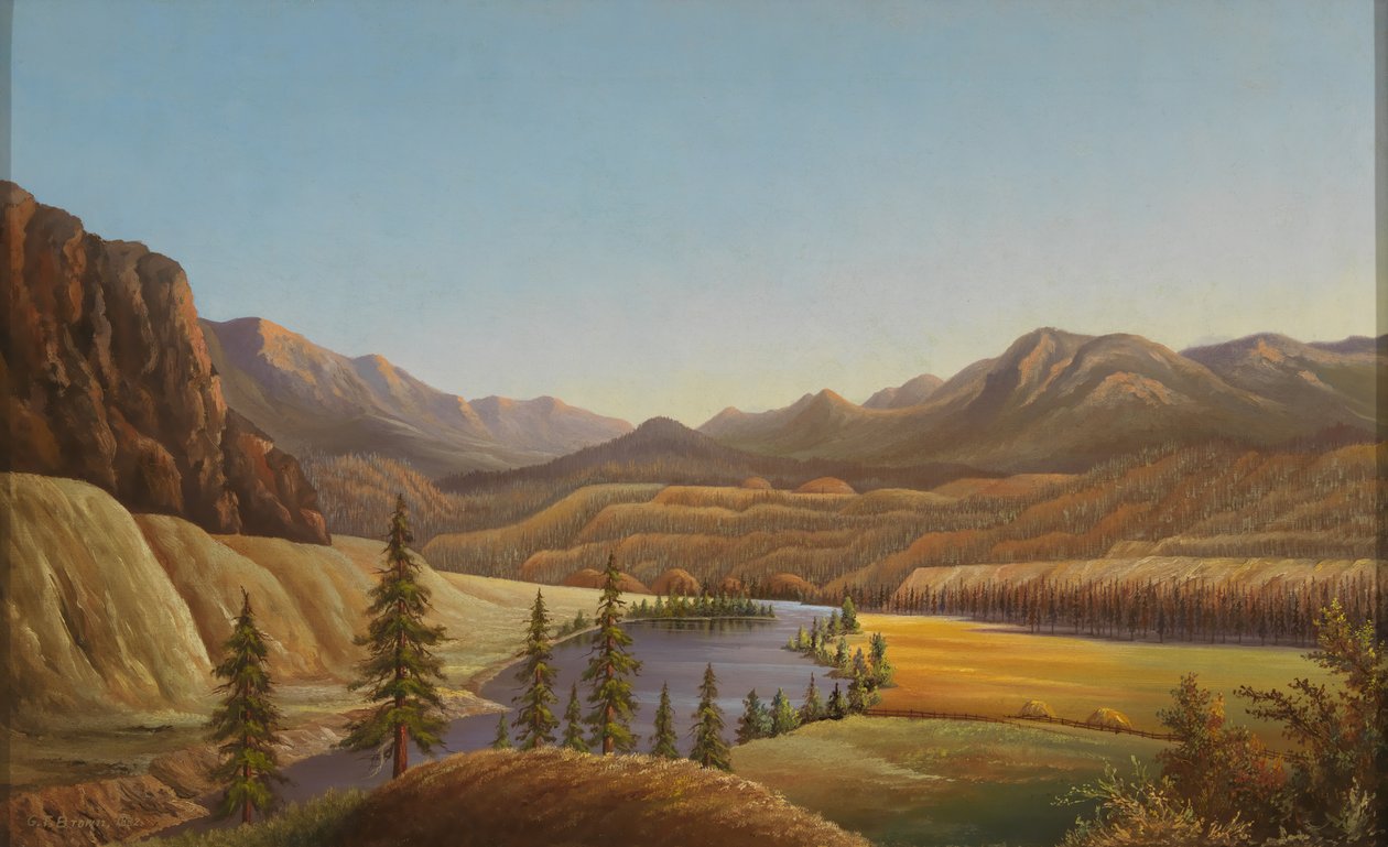 Kilátás az Okanagan-tóra, Brit Kolumbia alkotó: Grafton Tyler Brown