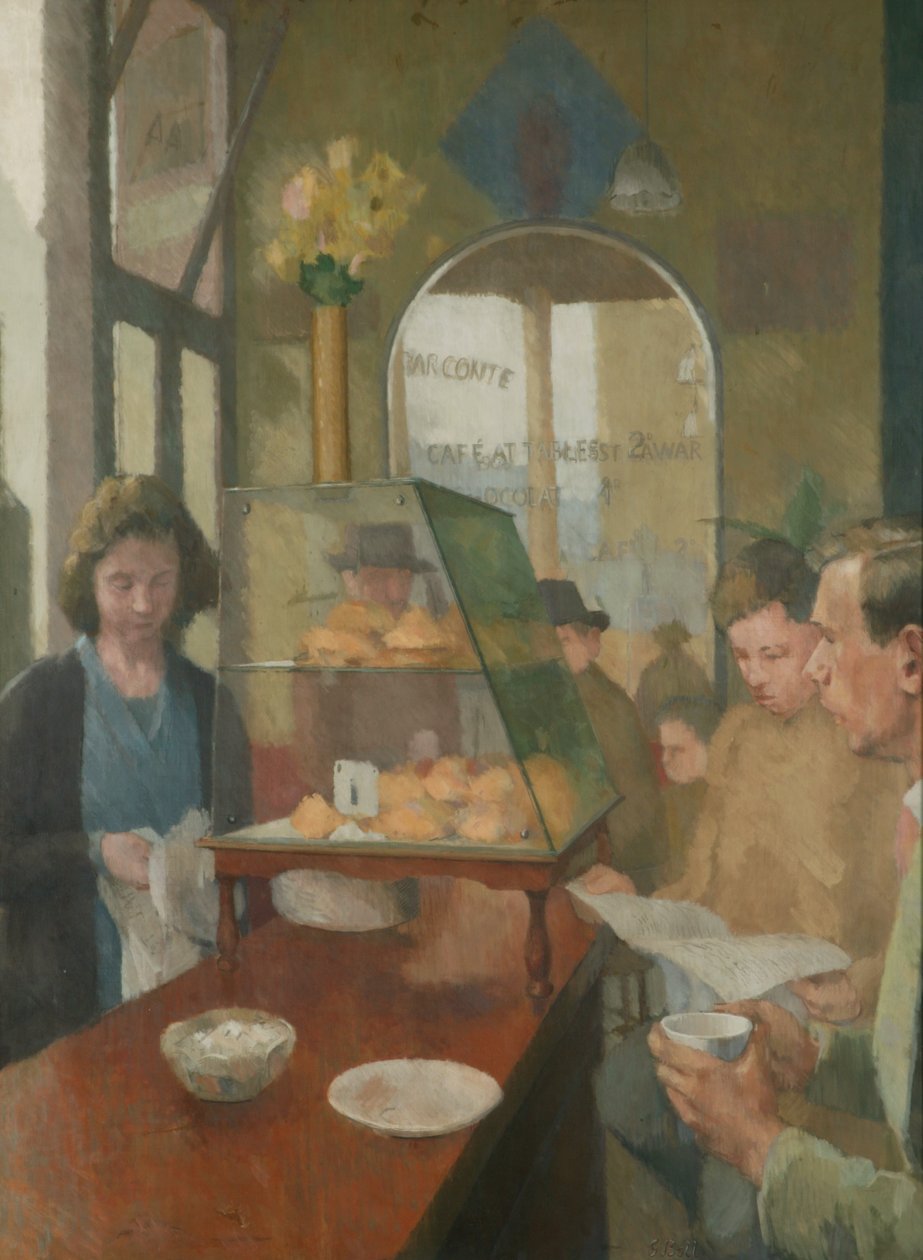 The Cafe (Cafe Conte, London) 1937-38 (olaj, vászon) alkotó: Graham Bell