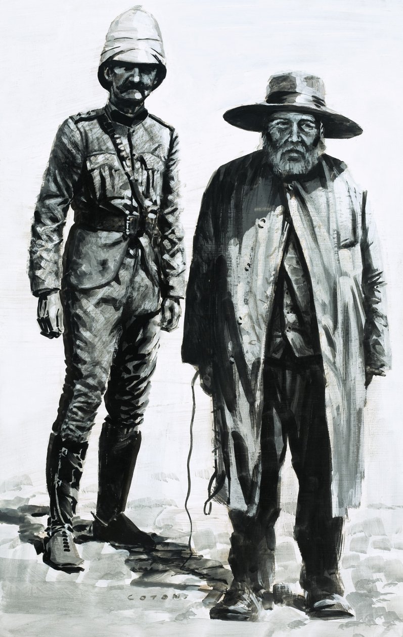 A Spion Kop-i csata győztese, Lord Roberts, és a búr tábornok, Cronja alkotó: Graham Coton