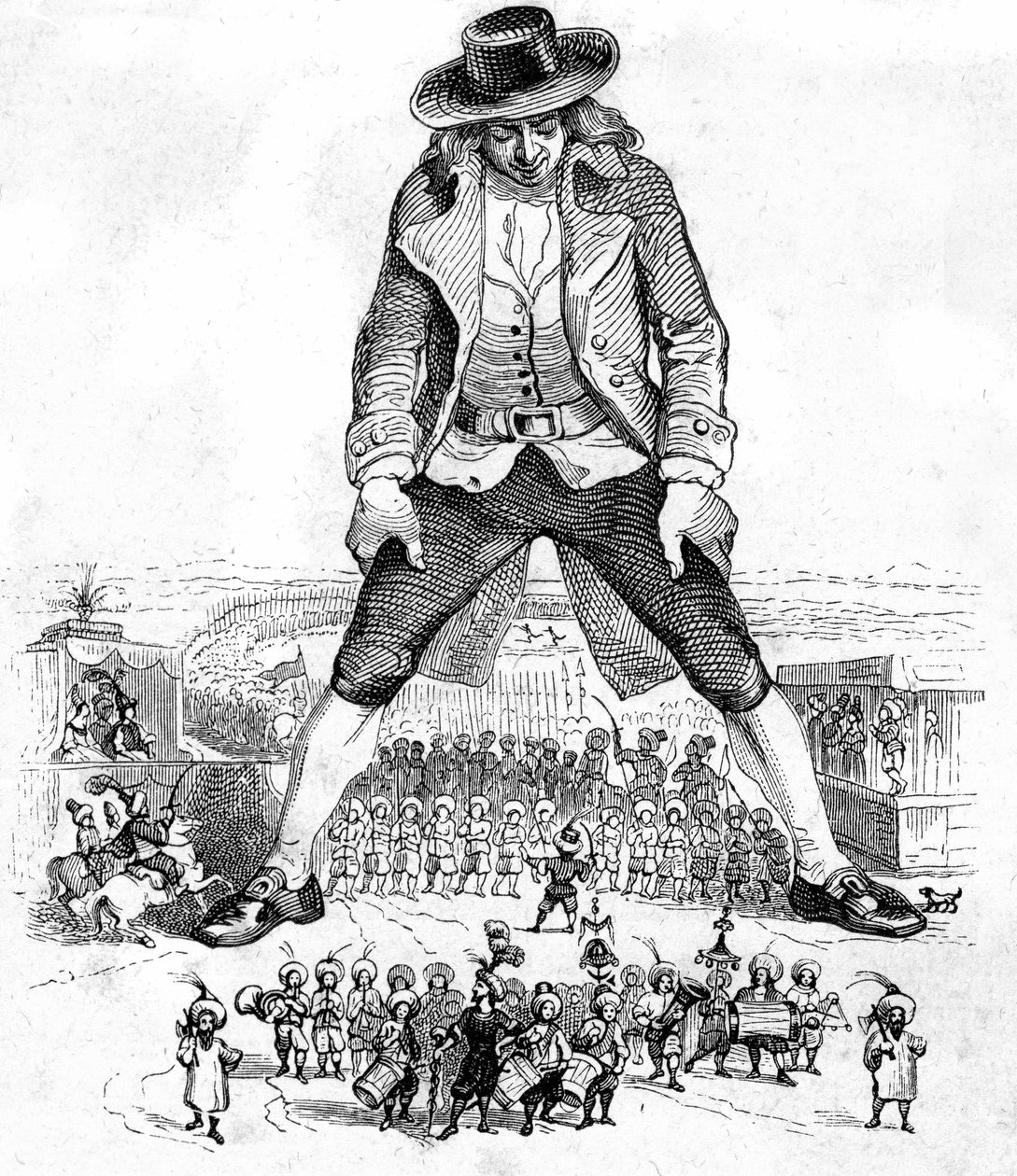 Illusztráció a Jonathan Swift által írt Gulliver utazásaihoz alkotó: Grandville (1803-47)