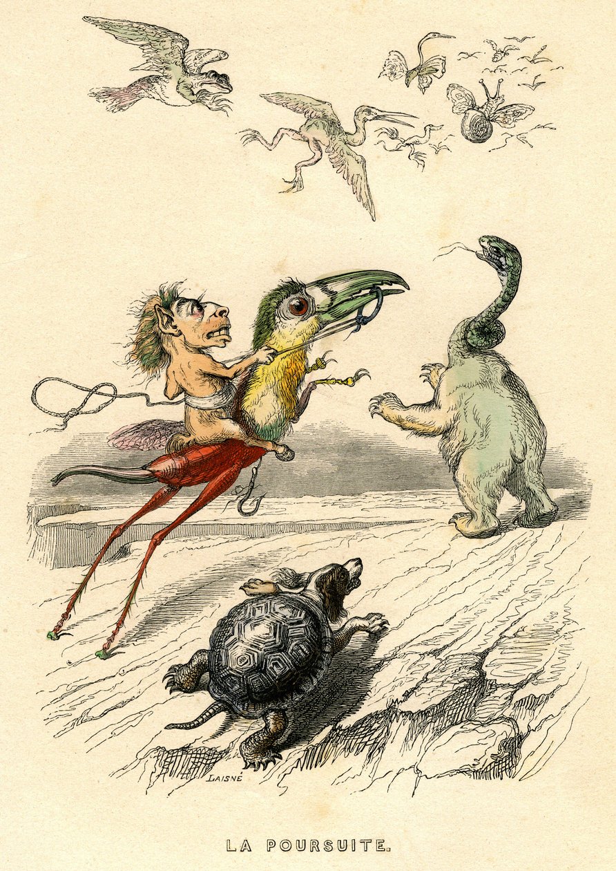 Illusztráció Henri Fournier "Un Autre Monde" című regényéhez. alkotó: Grandville (1803 47)