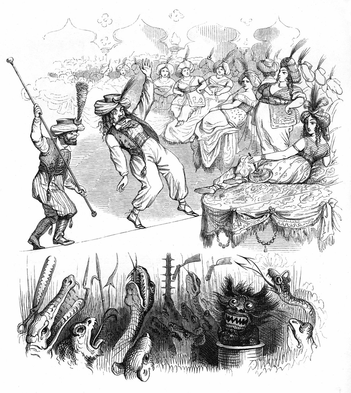 Illusztráció Henri Fournier "Un Autre Monde" című regényéhez. alkotó: Grandville (1803 47)