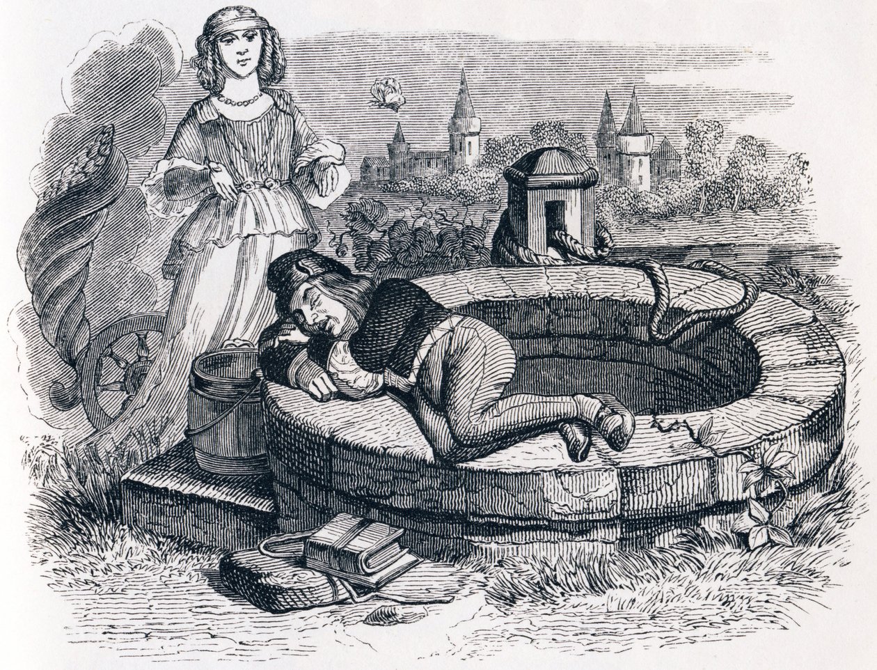 A szerencse és a gyermek - La Fontaine meséi alkotó: Grandville