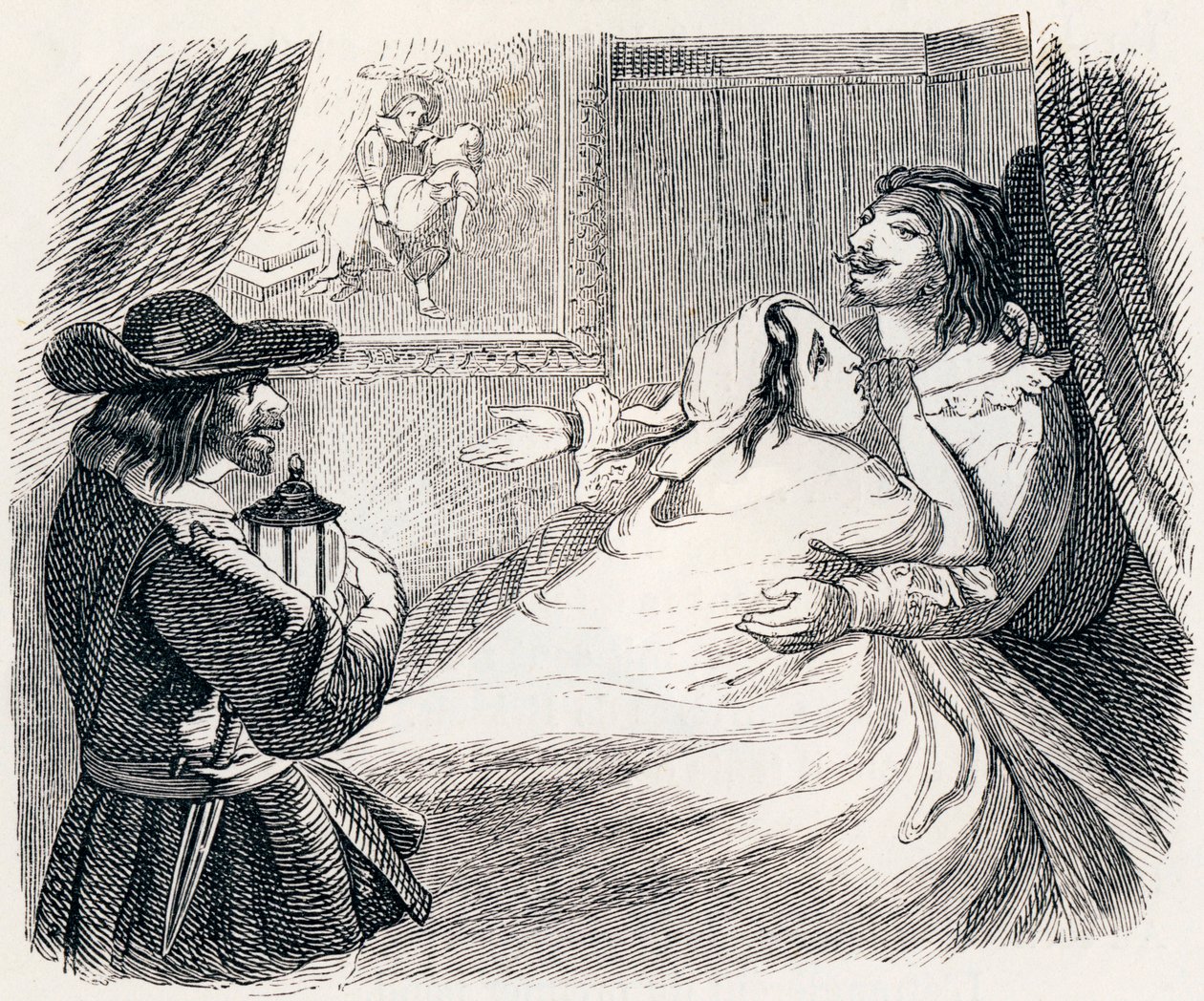 A férj, a feleség és a tolvaj - La Fontaine meséi alkotó: Grandville