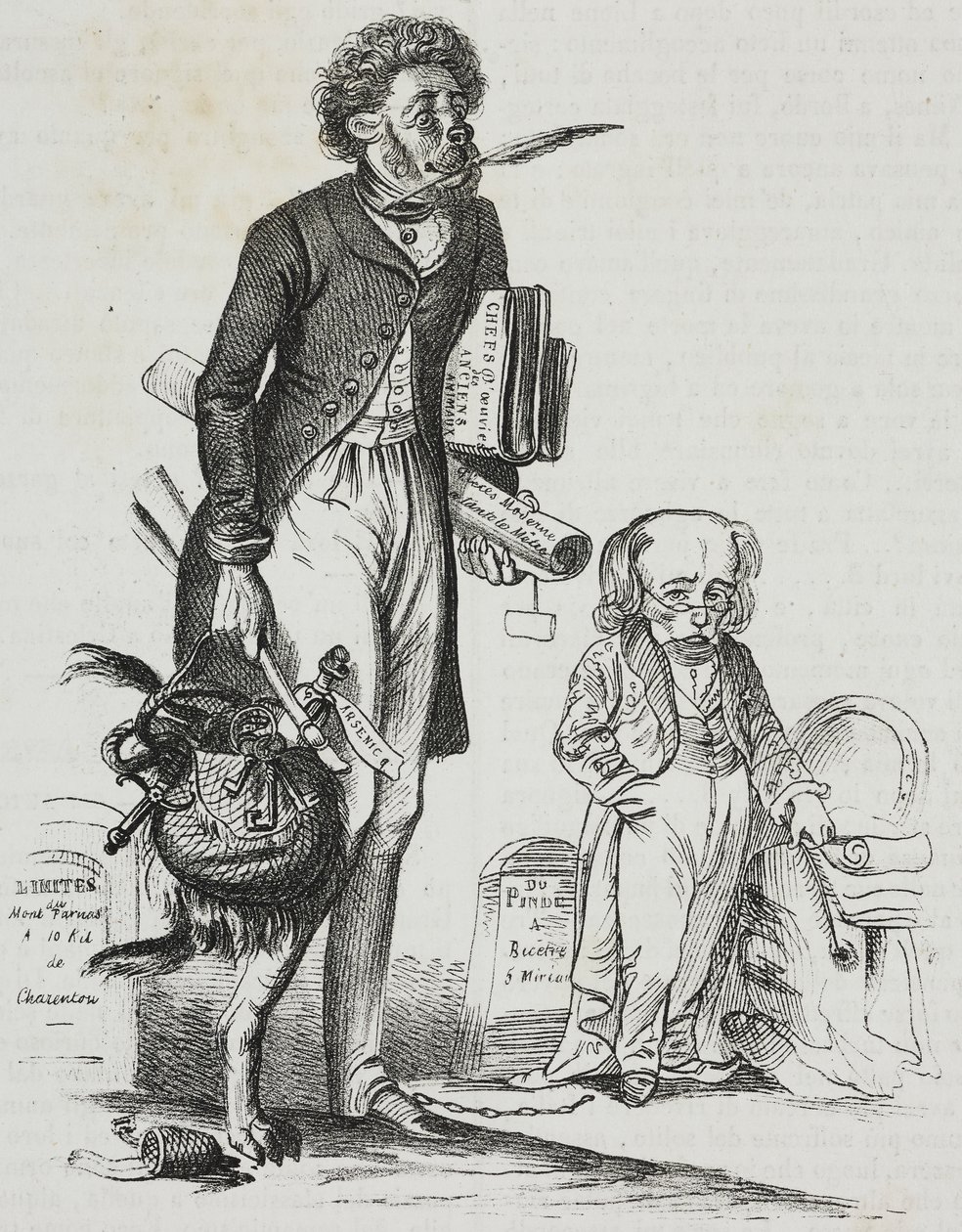 Miért veszik el a szájkosarat a vadállatoktól?, Jean-Jacques Grandville (1803-1847) karikatúrája, Gaetano Riccio litográfiája a Poliorama Pittoresco, 38. szám, április 30. alkotó: Grandville
