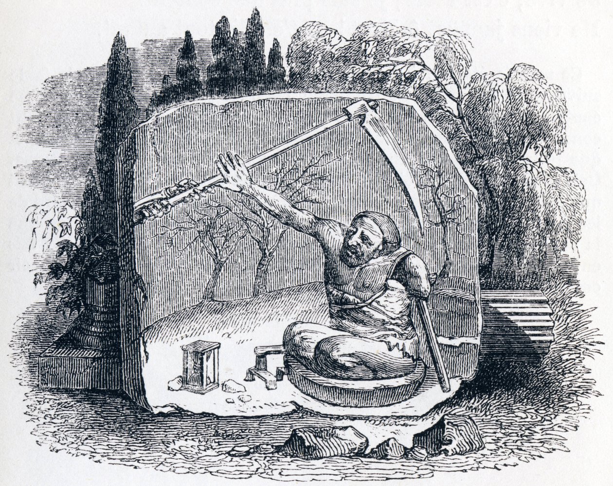 Halál és szerencsétlenek – La Fontaine meséi alkotó: Grandville