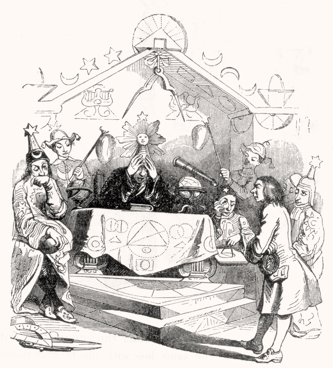 Gulliver Laputa királya előtt alkotó: Grandville