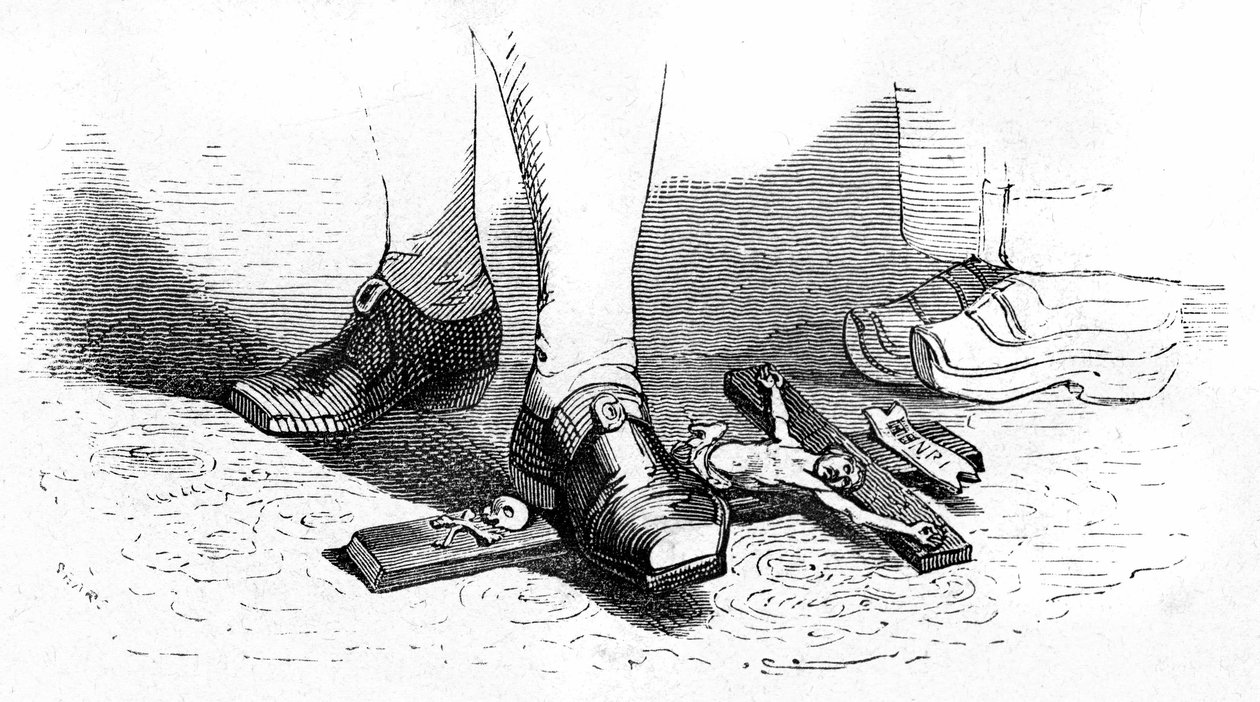 Illusztráció a Jonathan Swift által írt Gulliver utazásaihoz alkotó: Grandville (1803 47)