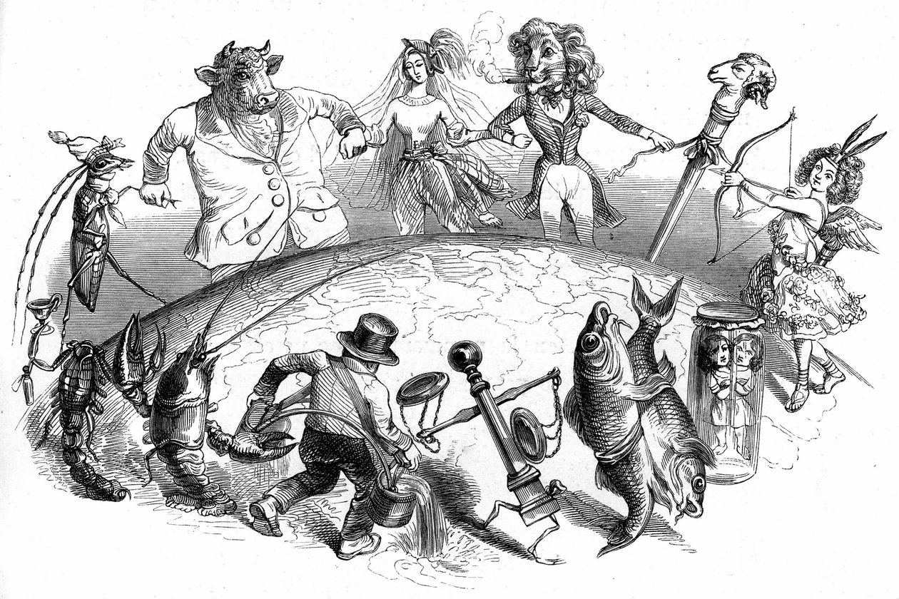 Illusztráció Henri Fournier "Un Autre Monde" című regényéhez. alkotó: Grandville (1803 47)