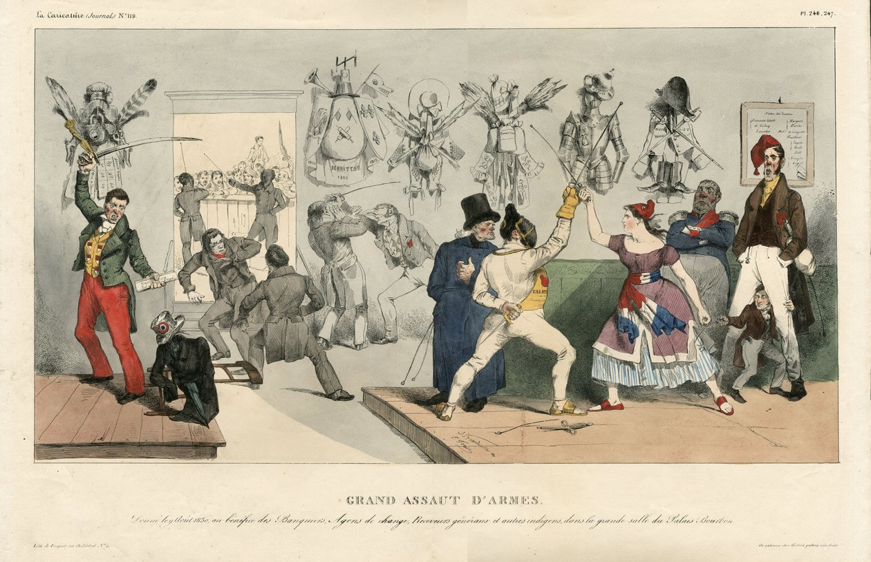 Illusztráció Jean Ignace Gerard dit Grandville-ről (1803-1847) a La Caricature (1830) politique-ban, 2. sz. 119 alkotó: Grandville