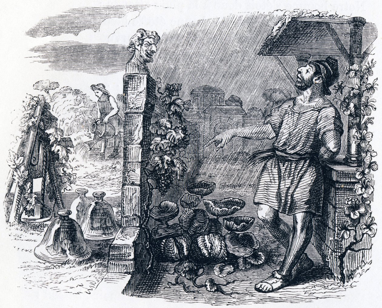 Jupiter és a bérlő farmer – La Fontaine meséi alkotó: Grandville