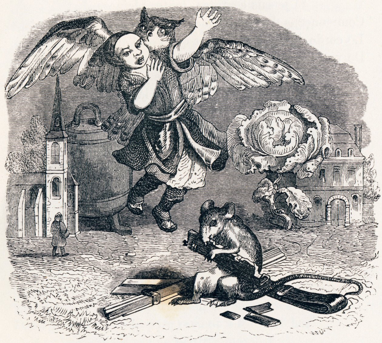 A hűtlen őrző – La Fontaine meséi alkotó: Grandville