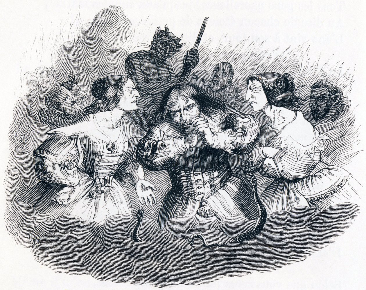 A rosszul házasok (Le mal marie) – La Fontaine meséi alkotó: Grandville
