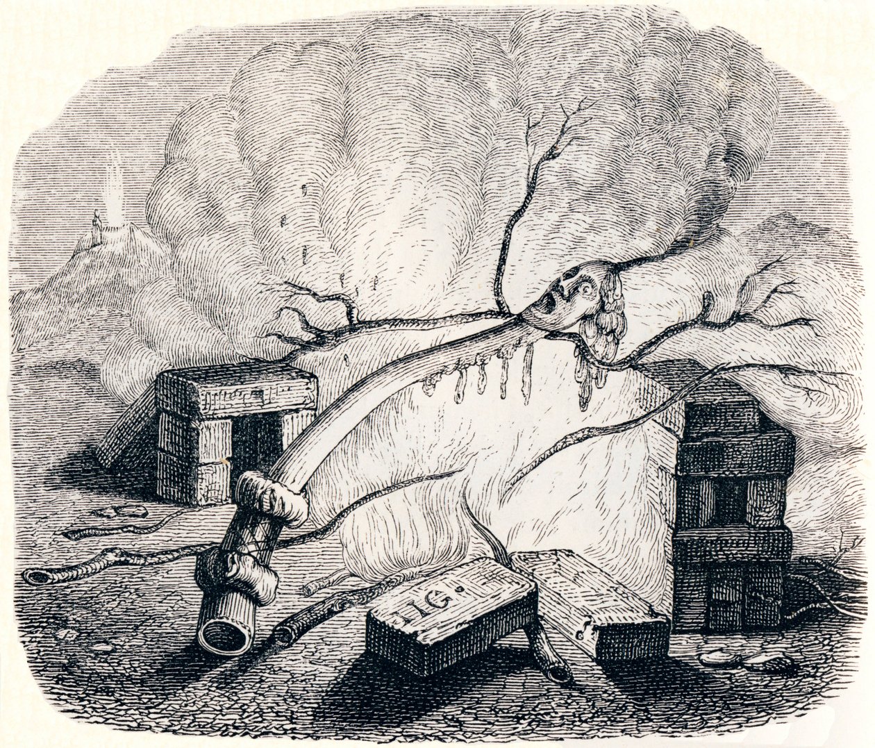 A gyertya - La Fontaine meséi alkotó: Grandville