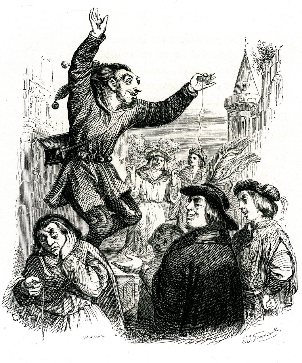 A bolond, aki bölcsességet árul: La Fontaine meséje alkotó: Grandville (1803 47)