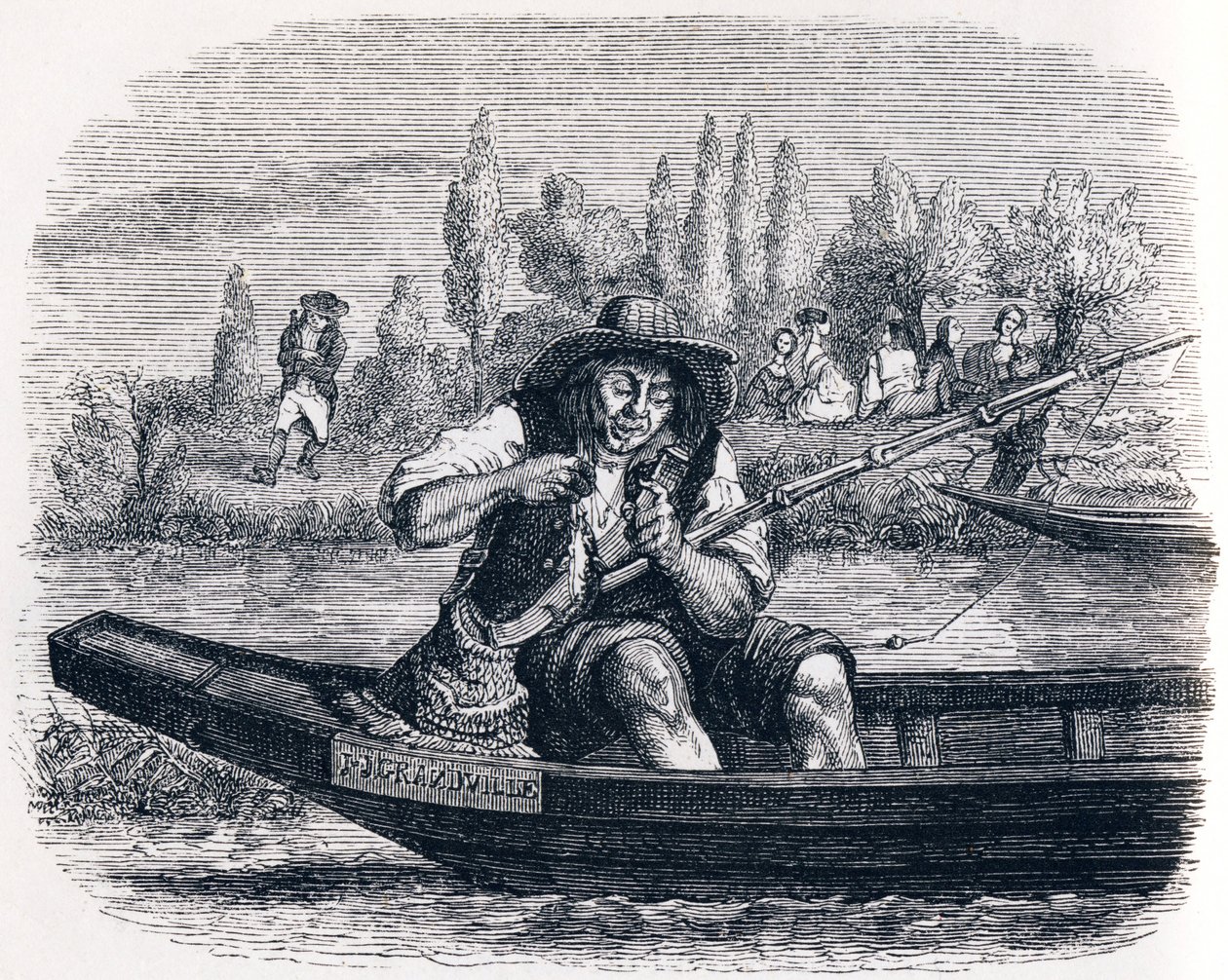 A kis hal és a halász - La Fontaine meséi alkotó: Grandville