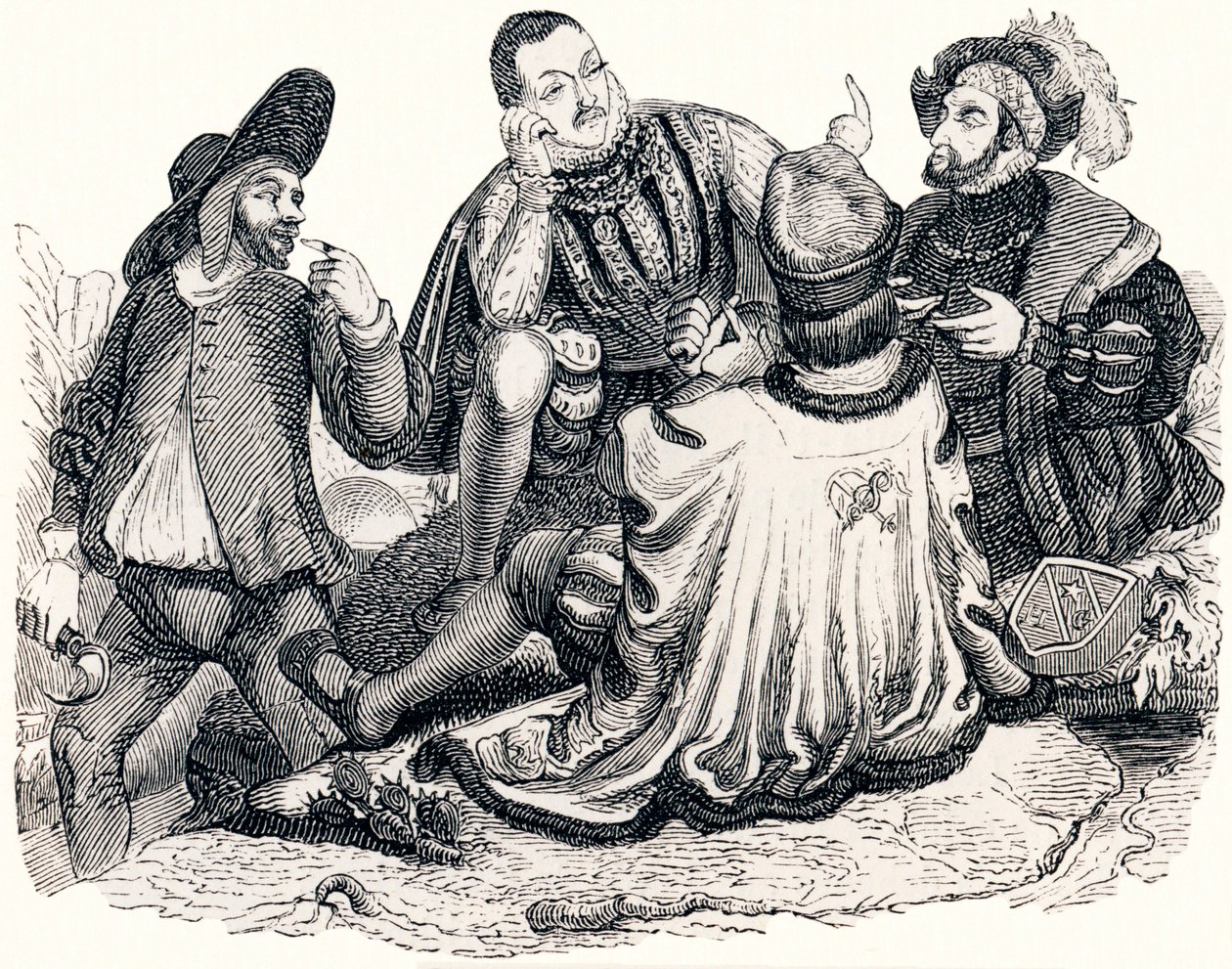 A kereskedő, az úriember, a patrícius és a király fia (Le marchand, le gentilhomme, le patre et le fils de roi) - La Fontaine meséi alkotó: Grandville