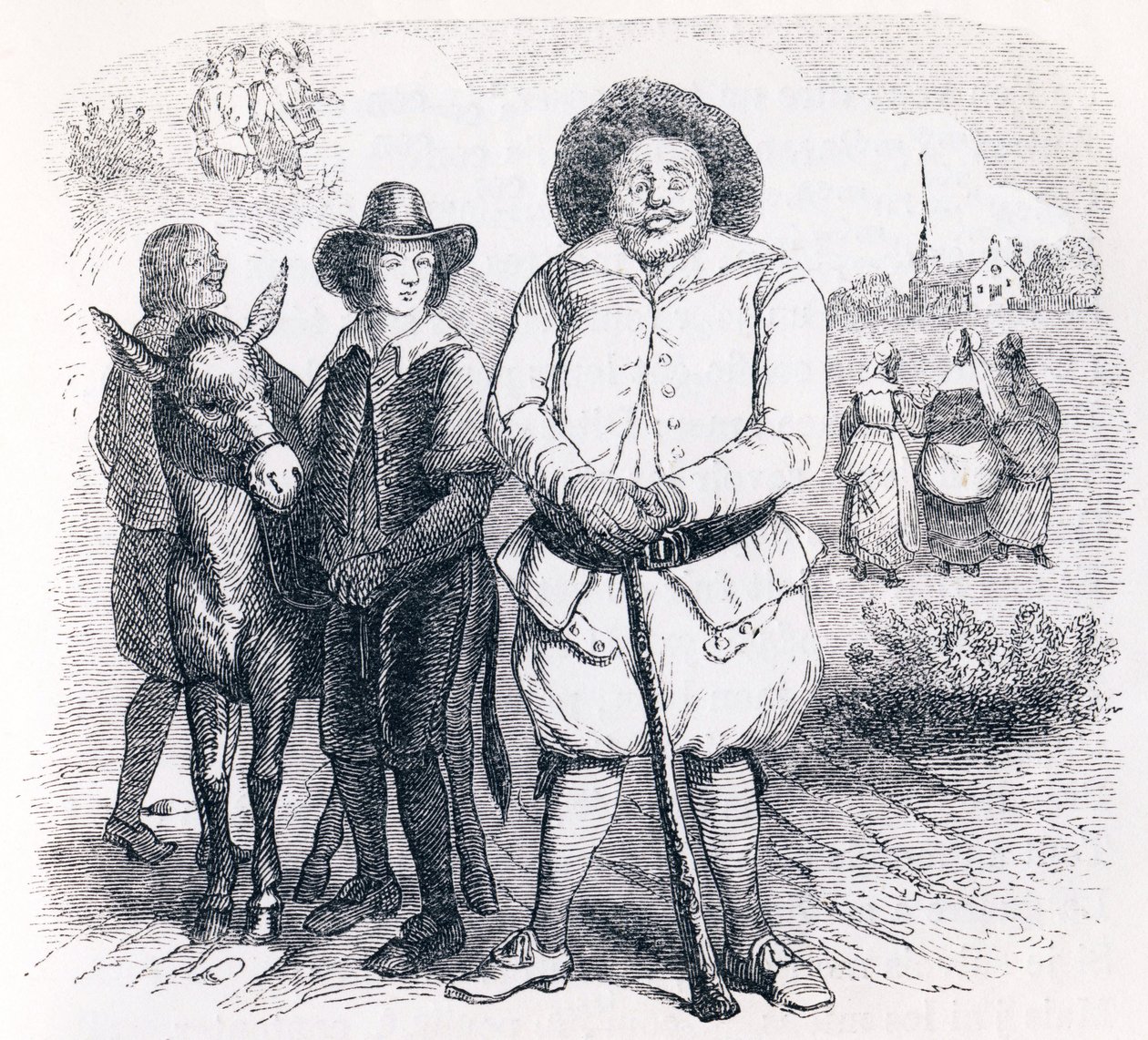 A molnár, a fia és a szamár – La Fontaine meséi alkotó: Grandville