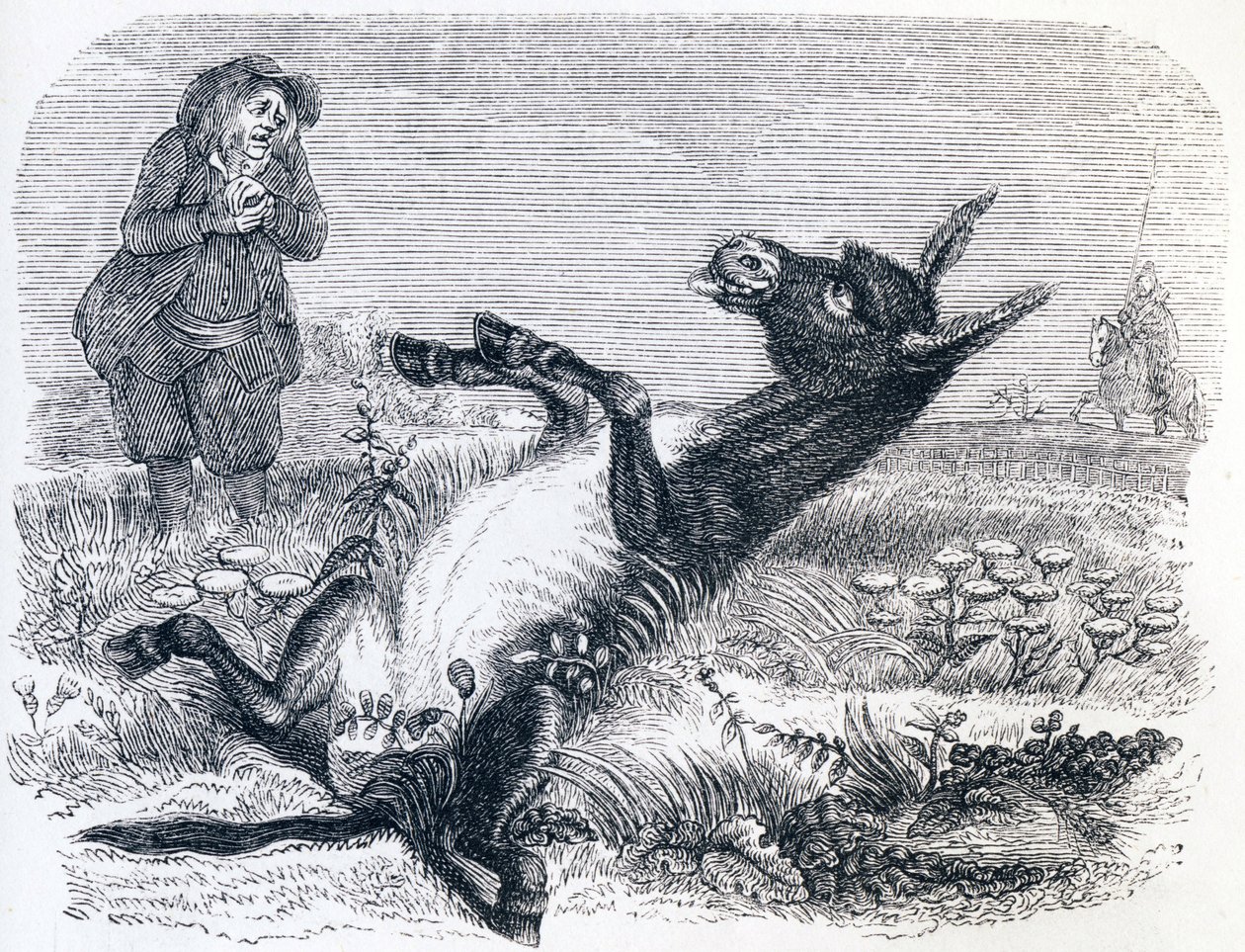 Az öreg és a róka – La Fontaine meséi alkotó: Grandville