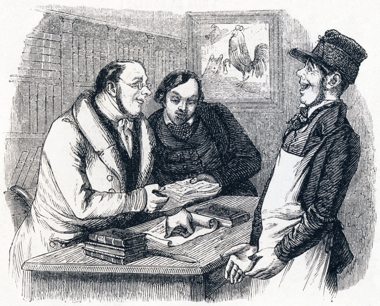 A pecsenyesütő és a gyöngy (Le coq et la perle) – La Fontaine meséi alkotó: Grandville