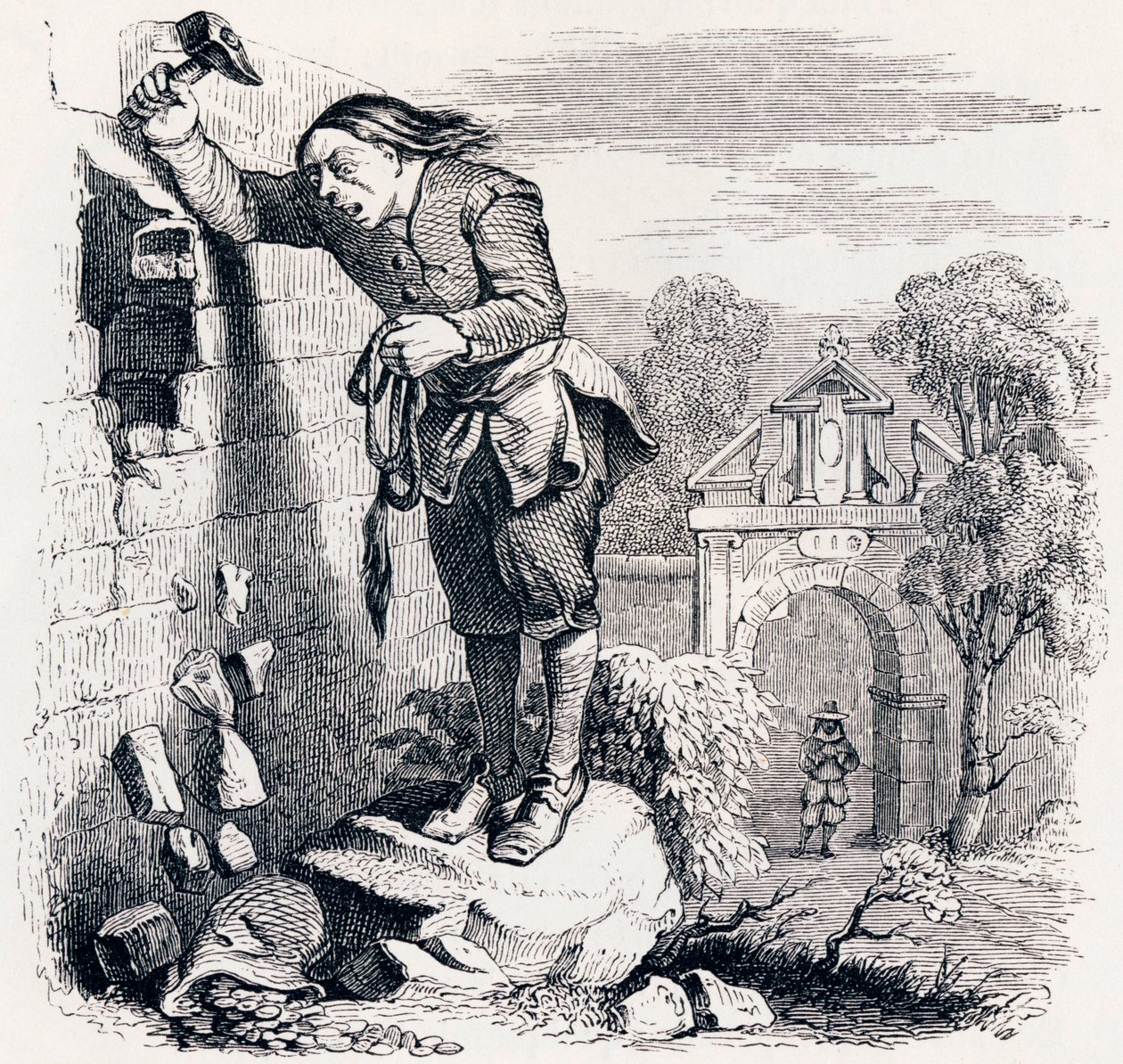 A kincs és a két férfi - La Fontaine meséi alkotó: Grandville
