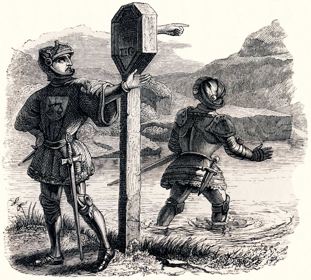 A két kalandor és a talizmán (Les deux aventuriers et le talisman) - La Fontaine meséi alkotó: Grandville