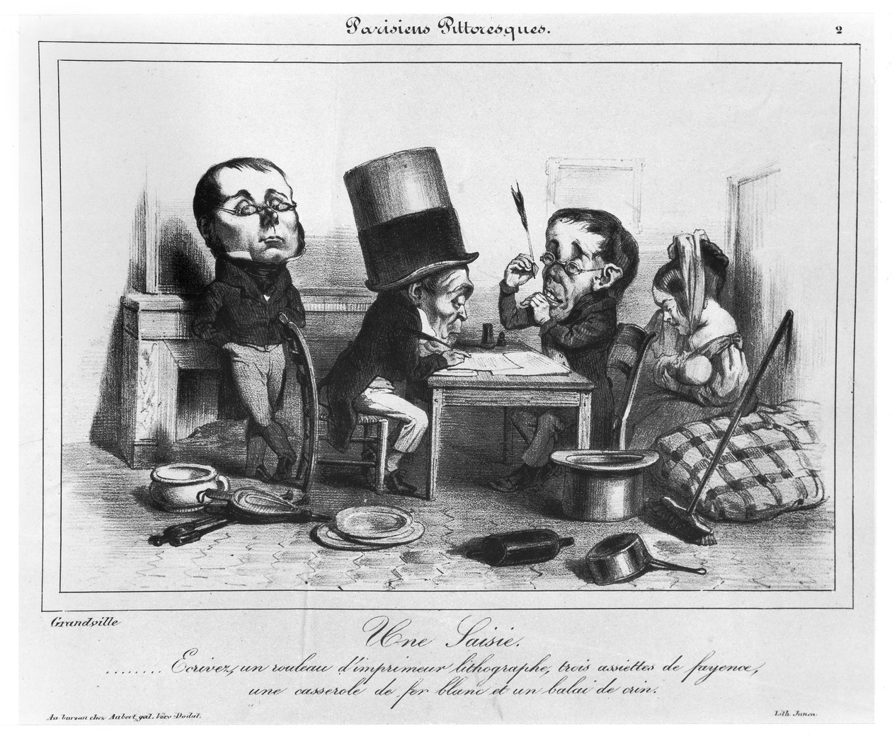 Egy roham, 1840 körül alkotó: Grandville