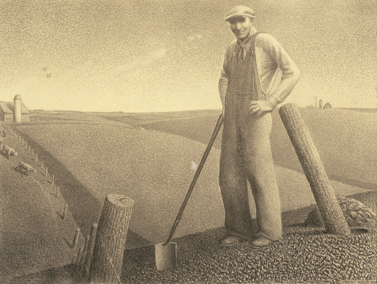 Tavasszal alkotó: Grant Wood