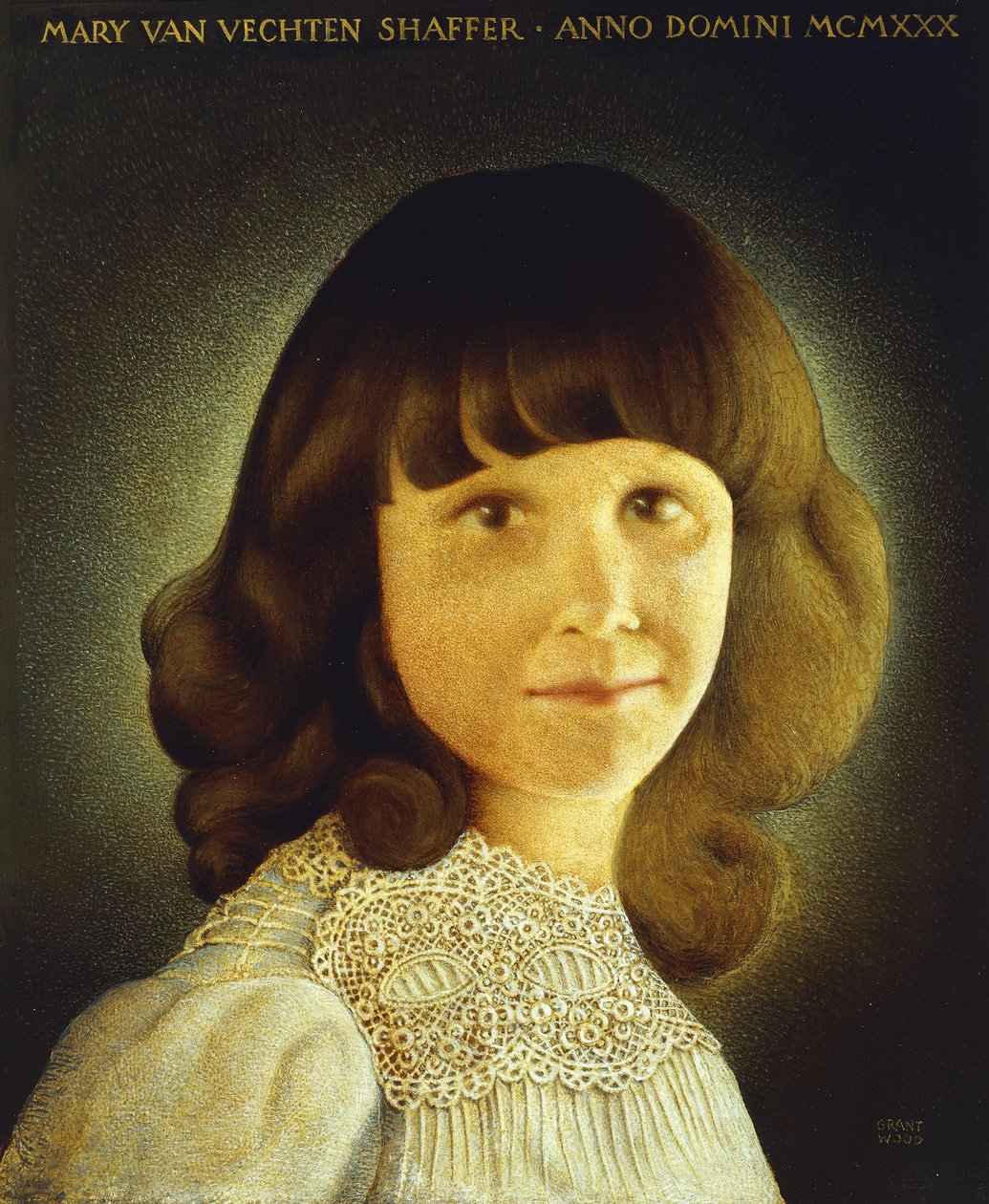 Mary Van Vechten Schaffer portréja, 1930 alkotó: Grant Wood