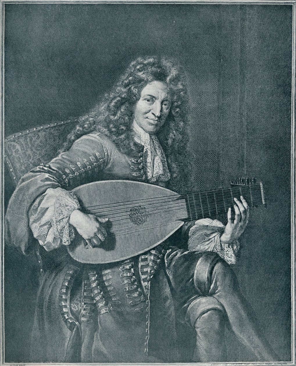 Charles Mouton, 1626-1710. Francia lantművész és lantzeneszerző, 1909 alkotó: Gérard Edelinck
