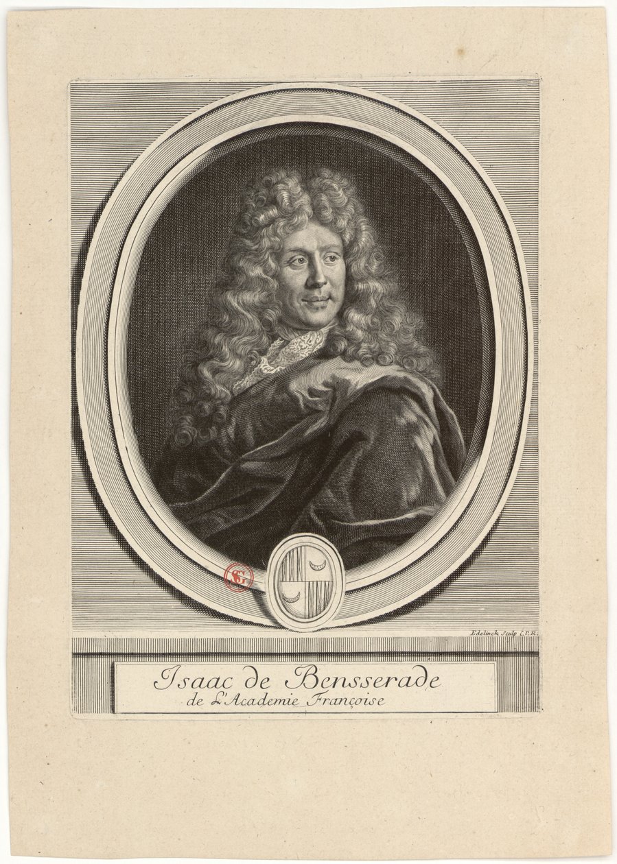 Isaac de Bensserade az Académie Françoise-tól alkotó: Gérard Edelinck