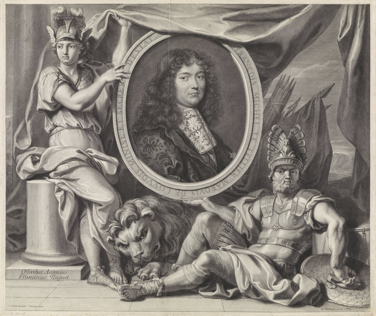 François-Michel Le Tellier portréja alkotó: Gérard Edelinck