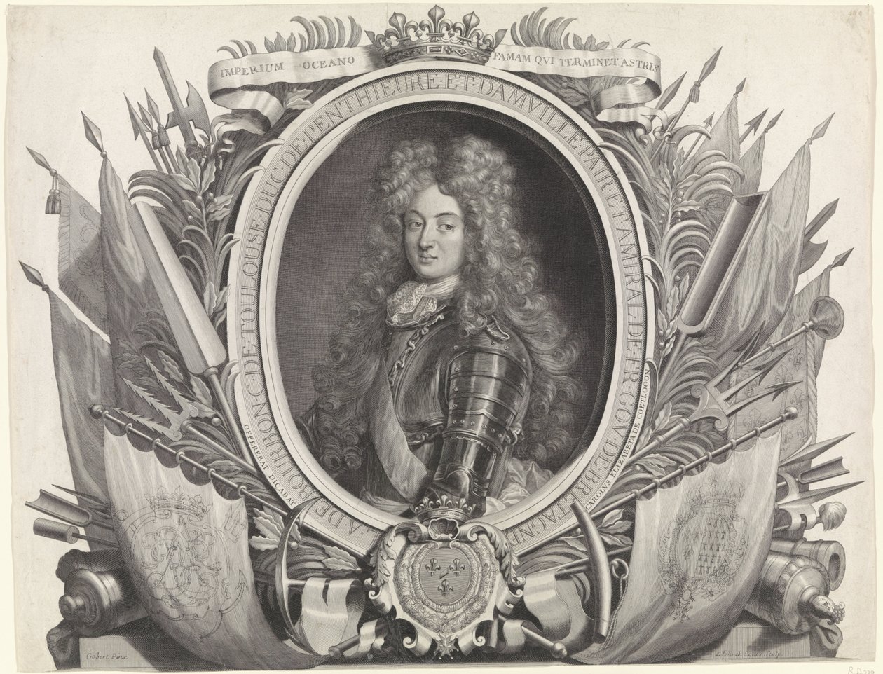 Bourbon Lajos Sándor portréja Louis Alexandre de Bourbon, Comte de Toulouse alkotó: Gérard Edelinck