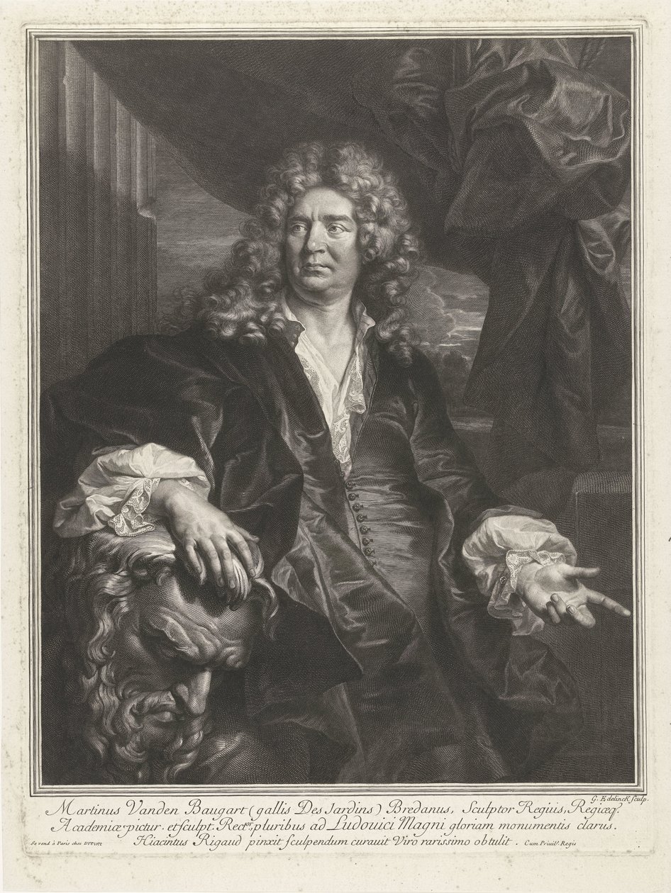 Martin Desjardins portréja Martinus Vanden Baugart (cím a tárgyon) alkotó: Gérard Edelinck