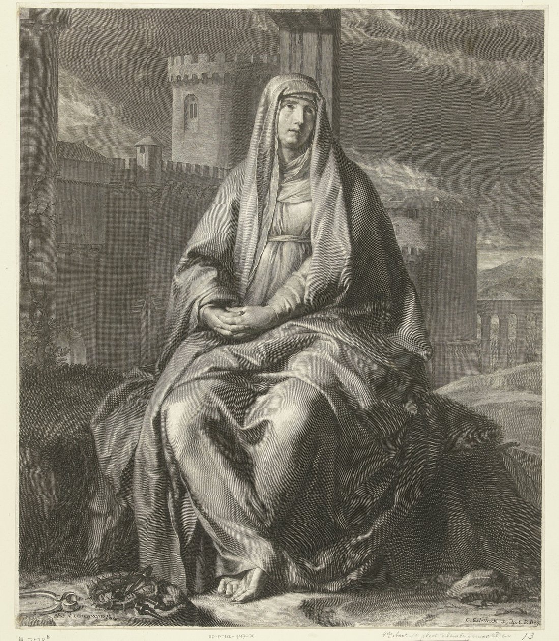 Gyászoló Mária Mater Dolorosa alkotó: Gérard Edelinck