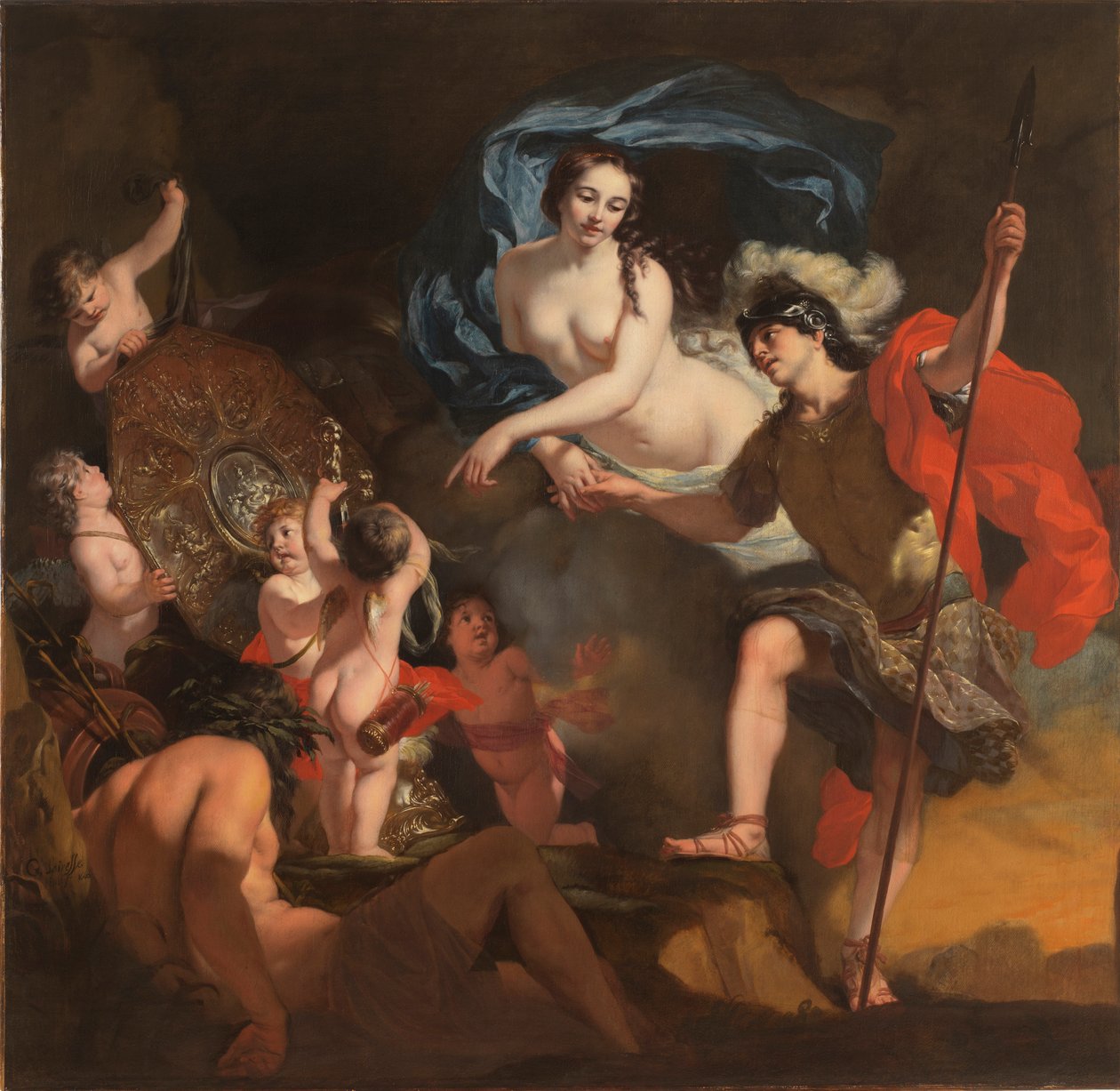 A Vénusz fegyvereket ajándékoz Aeneasnak, 1668. alkotó: Gerard de Lairesse