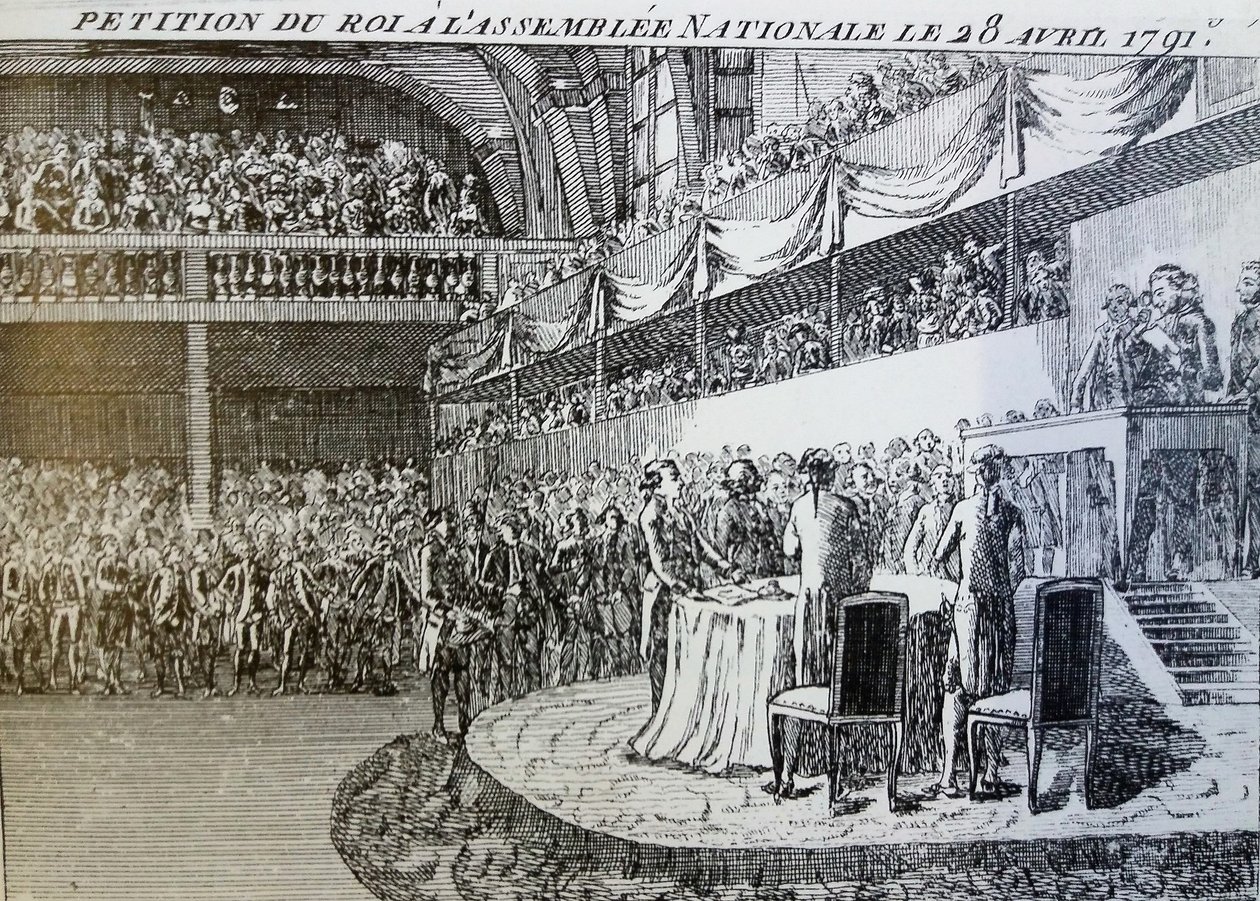 XVI. Lajos király felkéri az országgyűlést alkotó: Gravure non signée