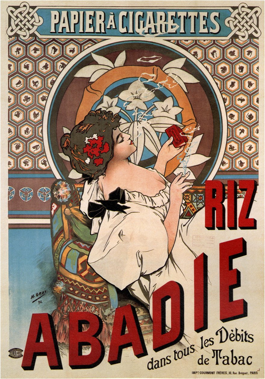 Reklámplakát az Abadie selyempapírhoz, 1898 alkotó: Gray