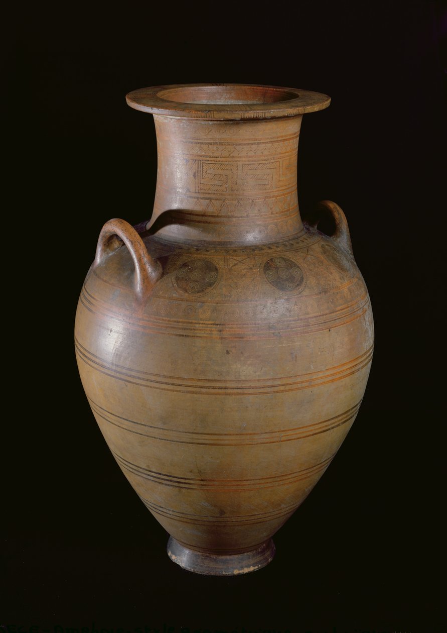 Amphora, ie 750-700 körül (terrakotta) alkotó: Greco Roman