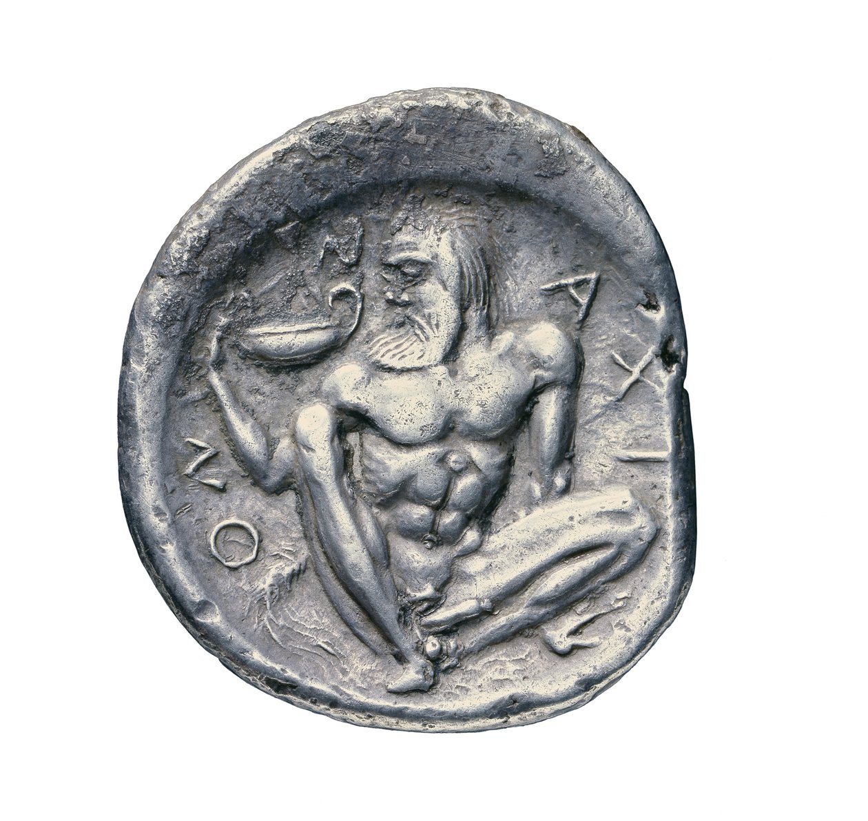 Ókori görög ezüst érme Naxustól, ie 460 (ezüst) alkotó: Greek