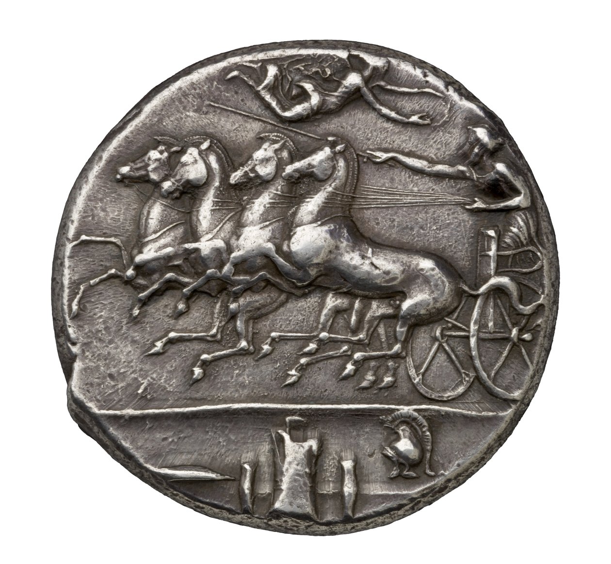 ókori görög ezüstpénz Szürakuszaiból, Kr. e. 404-390 (ezüst) alkotó: Greek