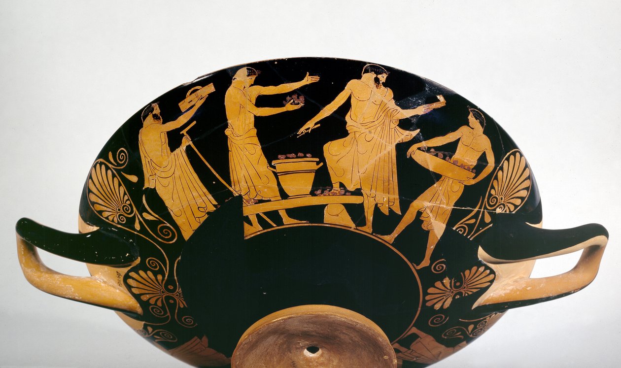 Athéni vörös alakos pohár (cserép) alkotó: Greek