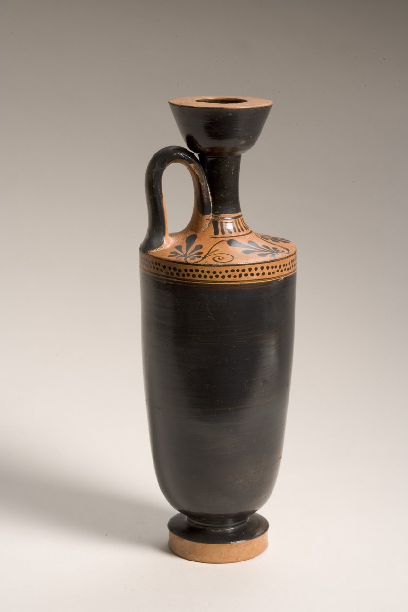 Attikai fekete mázas lekythos (kerámia) alkotó: Greek