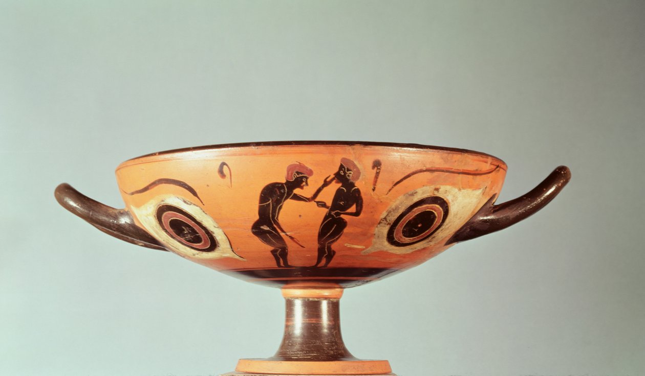 Fekete figurás kylix, Kr.e. 580-525 körül (kerámia) alkotó: Greek