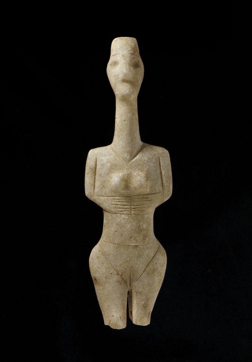 Kükládiai figura, Naxosz, Kr.e. 3000-2000 körül (márvány) alkotó: Greek